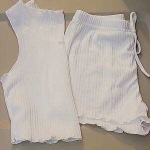 nwot ribbed pj set